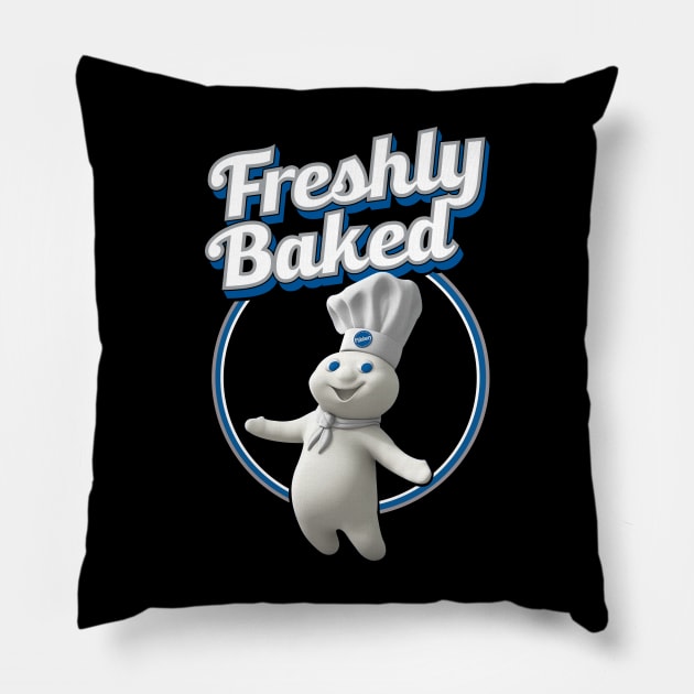 Tee Luv Men's Pillsbury Doughboy Poppin' Fresh Freshly Baked Pillow by tinastore