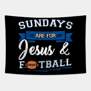 Sundays are for jesus and football Tapestry