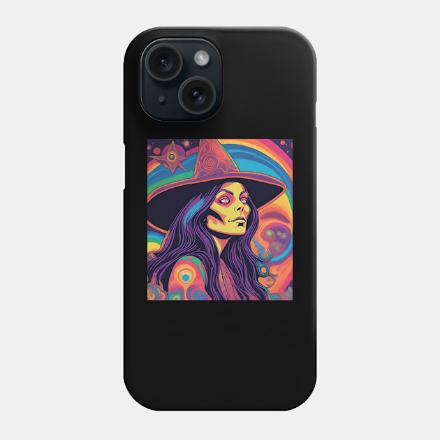 Psychedelic witch Phone Case by Don’t Care Co