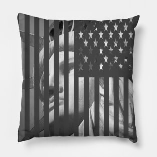 Statue of Liberty - American Flag Pillow