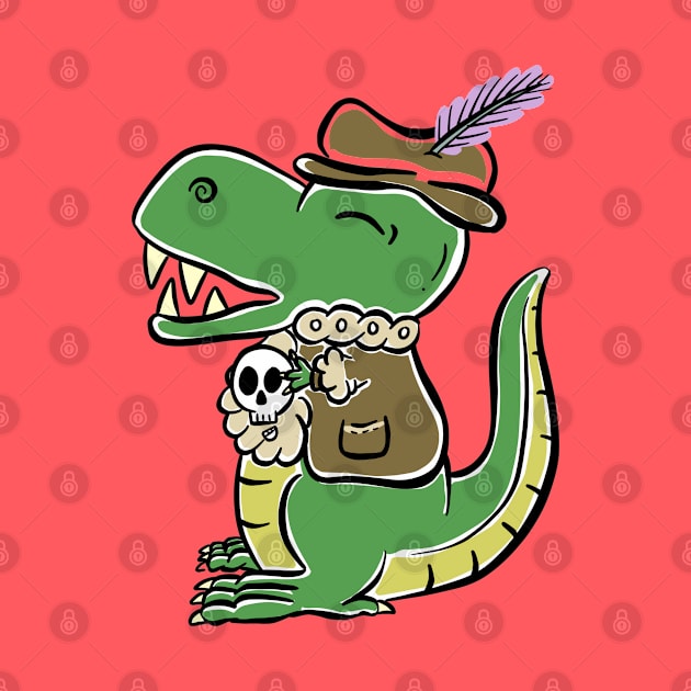 Tyrannosaurus Dinosaur The Actor Cartoon Cut Character by Squeeb Creative