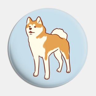 Cute japanese akita illustration Pin