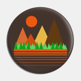 Retro landscape Pin