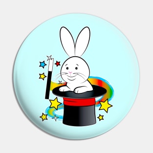 Magic Hat with Wand and Rabbit Pin