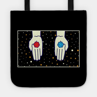 Red Pill and Blue Pill D20 Dice Tabletop RPG Tote