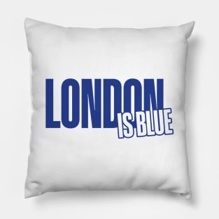 London is Blue Pillow