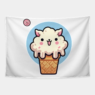 Llama ice cream Tapestry