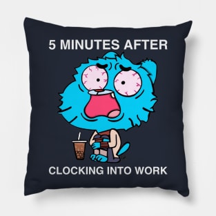 Clocking Into Work Pillow