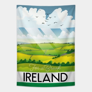 Ireland for a break travel poster Tapestry