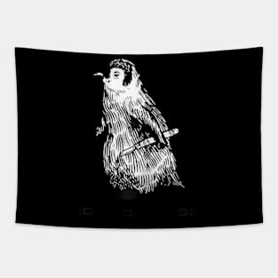 Fight or Flight Funny Penguin Pun Fight Or Flight Meme Tapestry