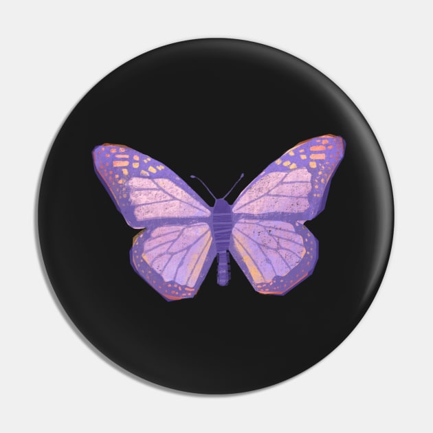 Purple Butterly Sticker Pin by ColorsHappiness