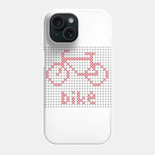 Bike, Embroidered Phone Case