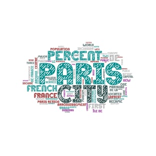 Paris City of Love France Word-Art T-Shirt