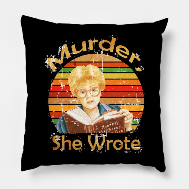 murder she wrote Vintage Pillow by lordwand