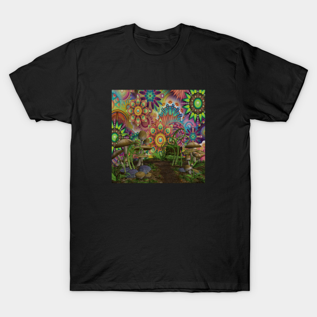 Magic Mushrooms Party - Psilocybin Mushrooms - Fungi Camping - Fungus Gift - Hippie - Psychedelic Festival - Shrooms - T-Shirt