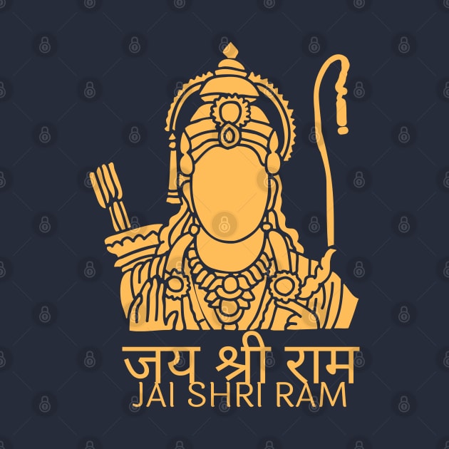 Golden Jai Shri Ram by BhakTees&Things