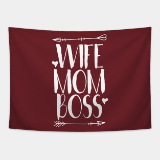 Wife Mom Boss Tapestry