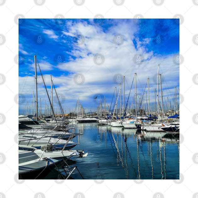 Sailing boats at a Greek Port by GRKiT