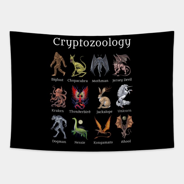 Cryptozoology Creatures Tapestry by underheaven