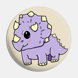 Terribly Terrific Triceratops Pin