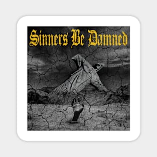 Sinners Be Damned Graphic Design (Yellow) Magnet