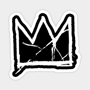 Basquiat King Crown White Magnet