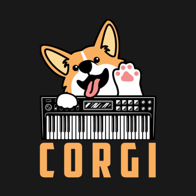 Corgi Dog Analog Drum Machine Keyboard Synthesizer by FogHaland86