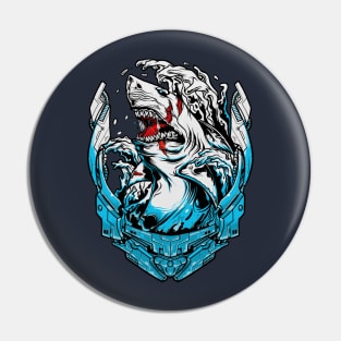 Deep Waters Mecha Shark Pin