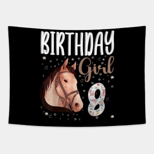 Horse Animal Lovers 8th Birthday Girl Tapestry