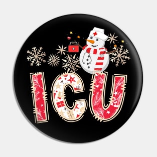 ICU Nurse Christmas Nurse Life Scrub Top Pin