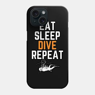 Eat sleep Dive Repeat Diving T shirt Phone Case