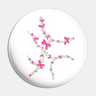 Pink flowers girl Pin