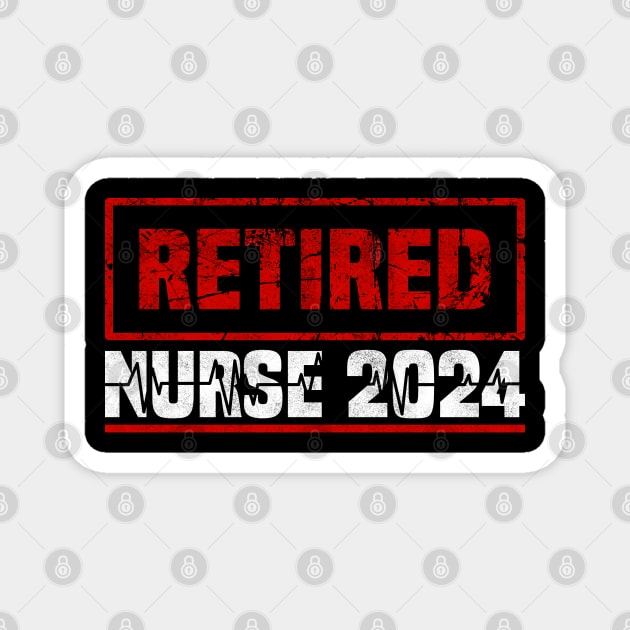 Retired Nurse 2024, Professional Retirement And Healthcare Veteran Magnet by BenTee