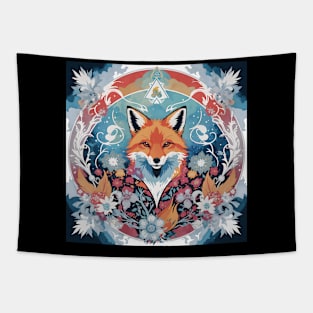 Mystical Fox Mandala Tapestry