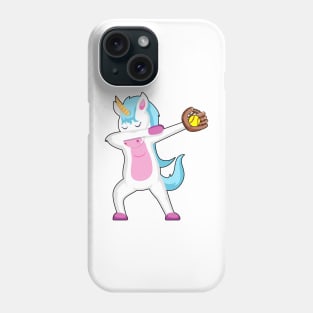 Dabbing Unicorn Baseball Softball Baseball player Phone Case