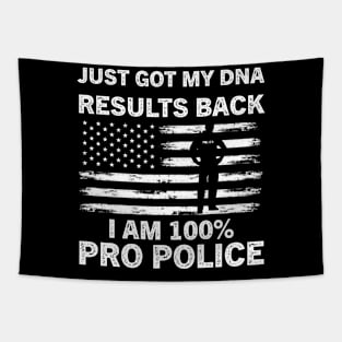 Thin Blue Line - I am  pro Police Tapestry