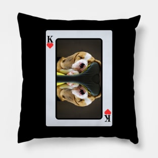 Beagle King Of Hearts Pillow