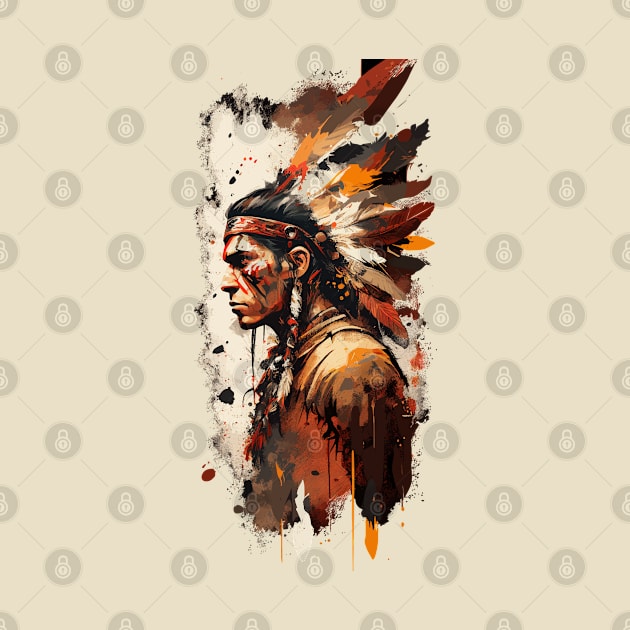 Native American Warrior V4 by Peter Awax