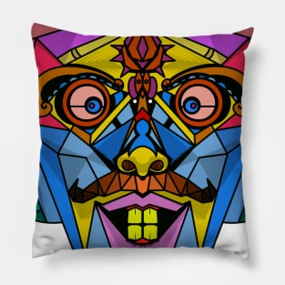 Colorful beardy mask Pillow