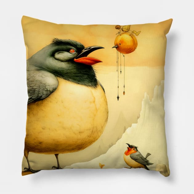 National Native American Heritage Month: "The bird who has eaten cannot fly with the bird that is hungry," - Omaha Nation Proverb Pillow by Puff Sumo