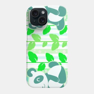 Green Leaf Panda Phone Case