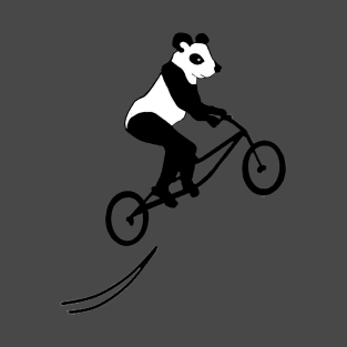 Panda On stunt Bike T-Shirt