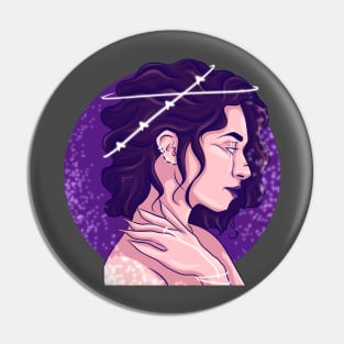 Somber Goddess of Purple Pin