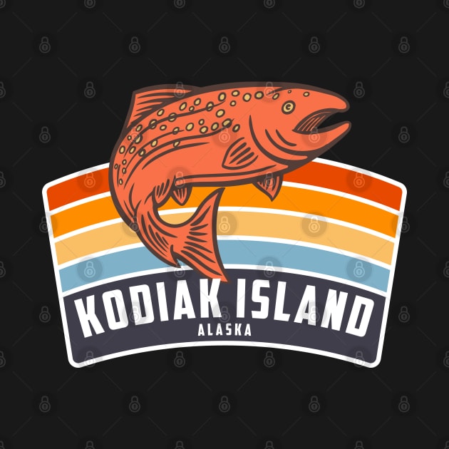 Kodiak Island Alaska Salmon Fishing Graphic by Eureka Shirts