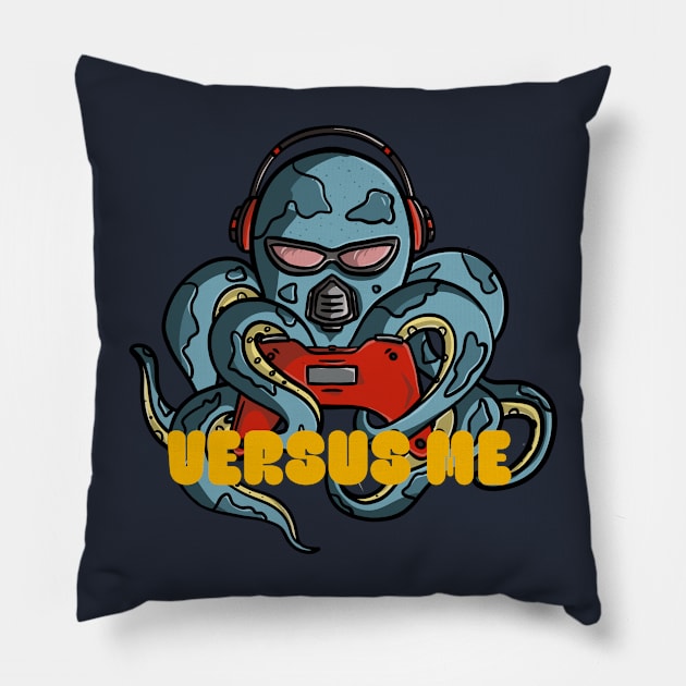 Octopus gamer Pillow by RiyanRizqi