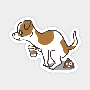 Coffee makes me poop Jack Russell Terrier Magnet