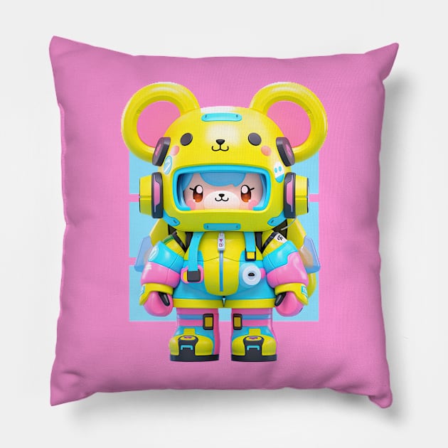 AKBLM - BAKEMONO 化物 KUMA | KAWAII CHIBI MASCOT ARTWORK FASHION TSHIRT DESIGN Pillow by AKBLM