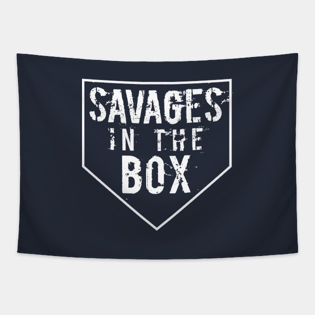 Savages In The Box Tapestry by deadright