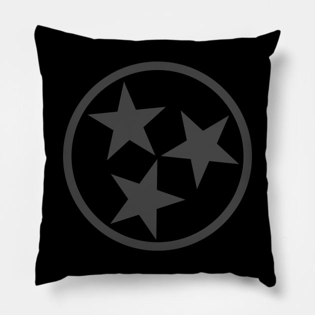 Tennessee State Flag Dark Tristar Pillow by ilrokery