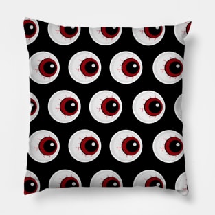 Creepy Red Eyeballs Pillow